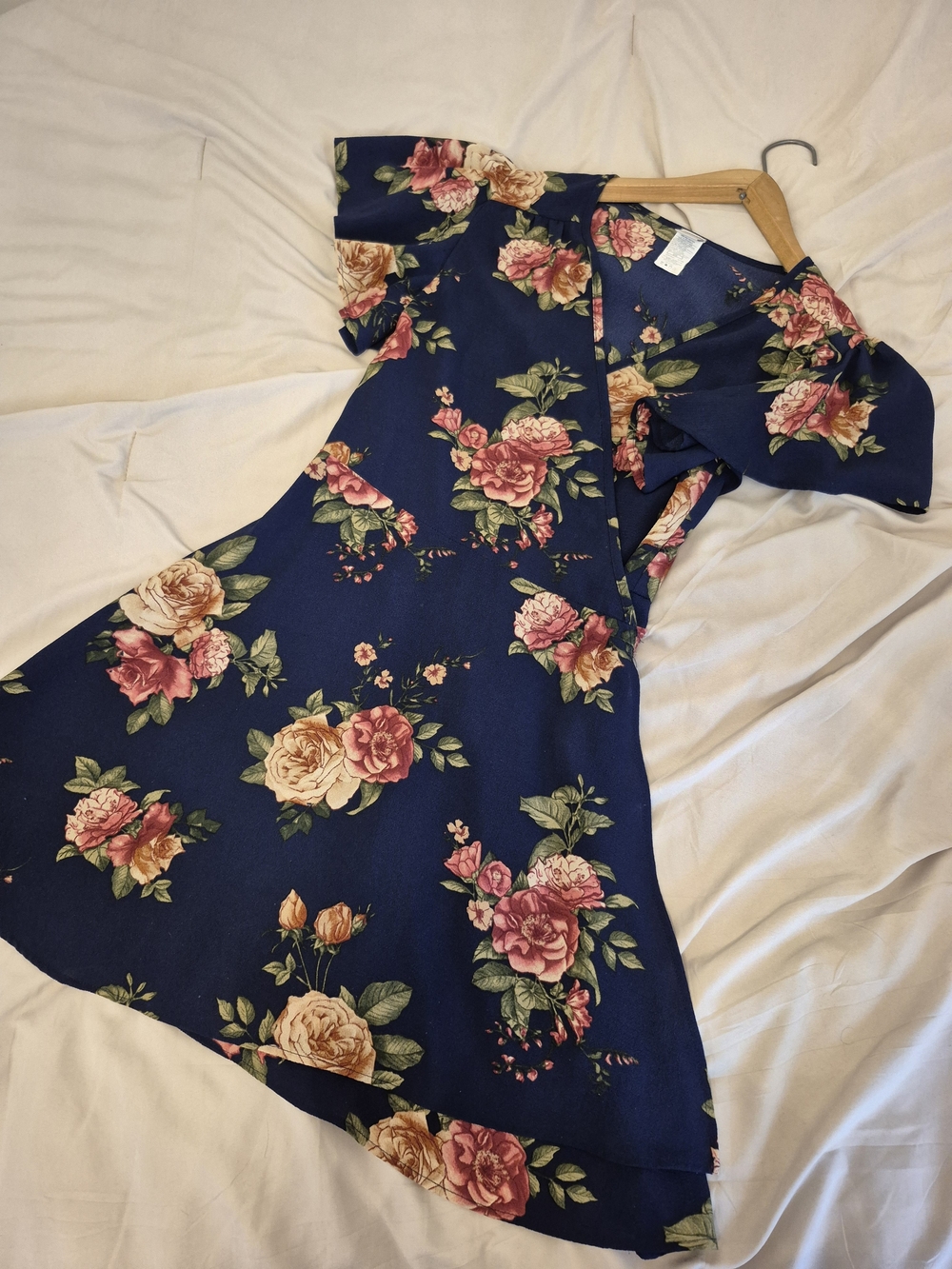 twik Navy Floral Fit-and-Flare Dress